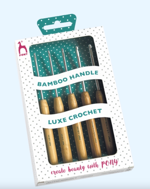 Hakelnadelset mit Bambusgriff